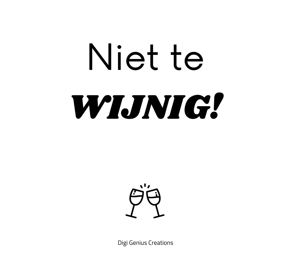 Wine label | Niet te wijnig