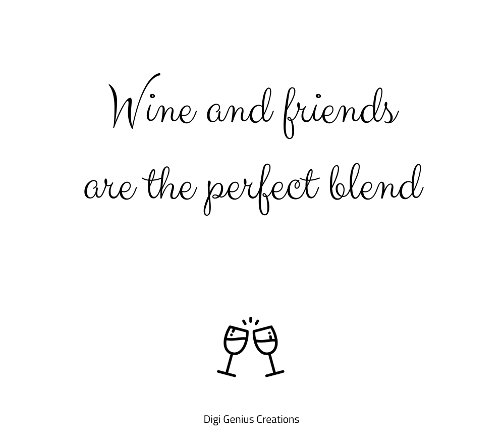 Wine label | Wine and friends are the perfect blend