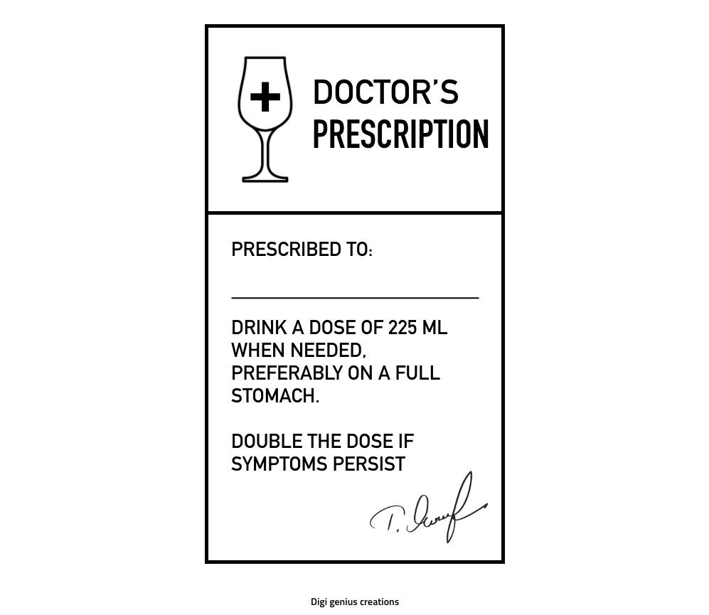 Wine label | Doctor's prescription